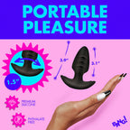 Rotating & Vibrating Silicone Plug w R/C