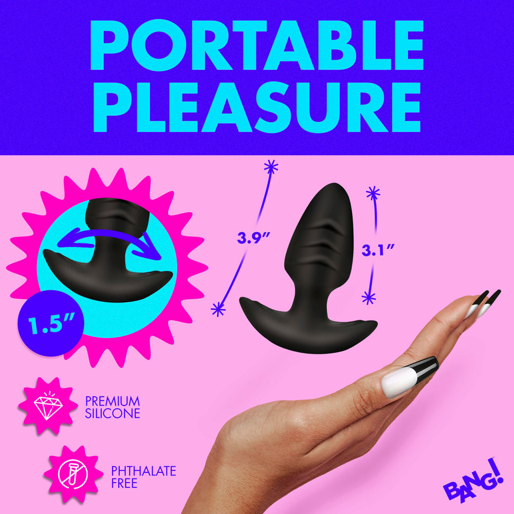Rotating & Vibrating Silicone Plug w R/C
