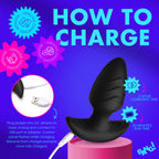 Rotating & Vibrating Silicone Plug w R/C