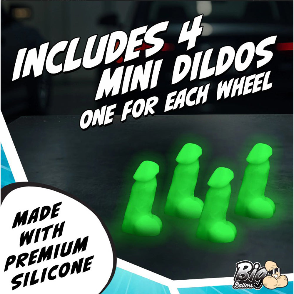 Glow-in-the-Dark Snap-On Peckers - 4 pk