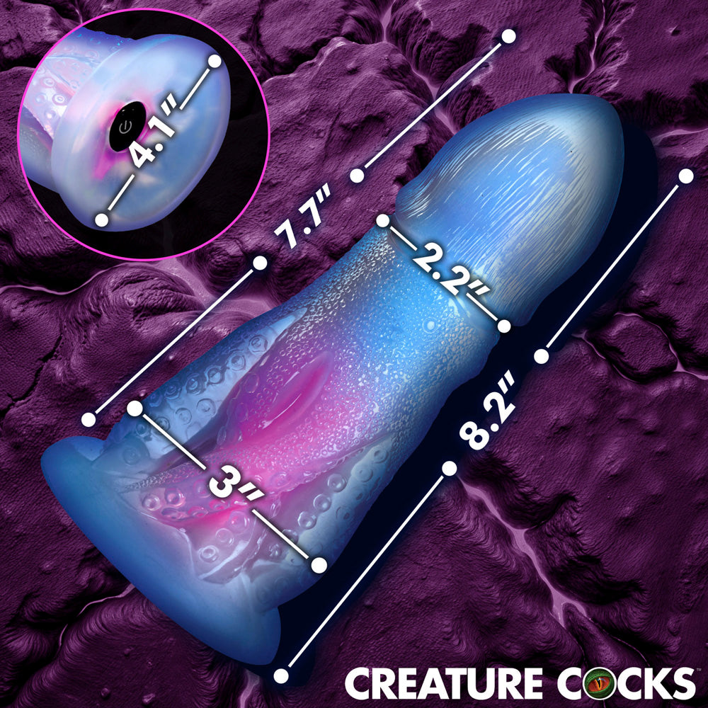 Cocktopus Deluxe Glow-in-the-Dark Vibrating Silicone Dildo w/ Remote