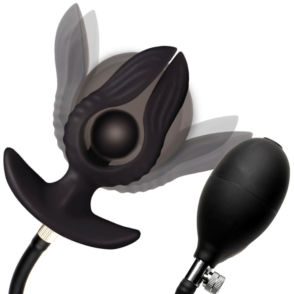 Dark Pearl Inflatable Vibrating Butt Plu