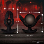 Dark Pearl Inflatable Vibrating Butt Plu