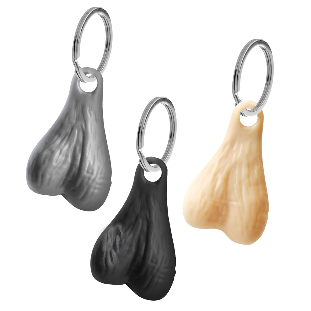 Nuts 3 Keychain Set - Dark/Light/Silver