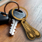 Big Nuts Brass Keychain