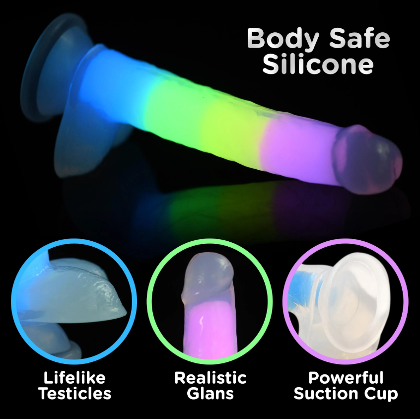 Lollicock 7" GID Rainbow Silicone balls*