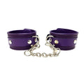 Classic Leather Ankle Cuffs - Purple