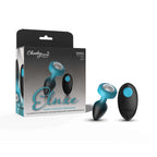 TEAL Ombre - SMALL Cheeky Charms Eluxe Vibrating  Plug With Remote - Clear Gem