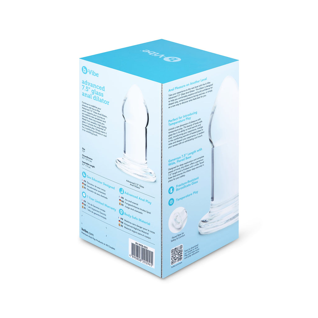 b-vibe Advanced Glass Anal Dilator 7.5 Inch