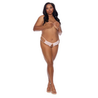 DOUBLE STRAP OPEN PANTY PEACH PLUS SIZE