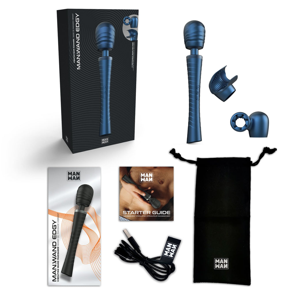 Man.Wand EDGY Vibrating Wand – Stellar Blue