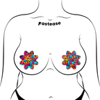 Neon Flowers Petal Breast Pasties