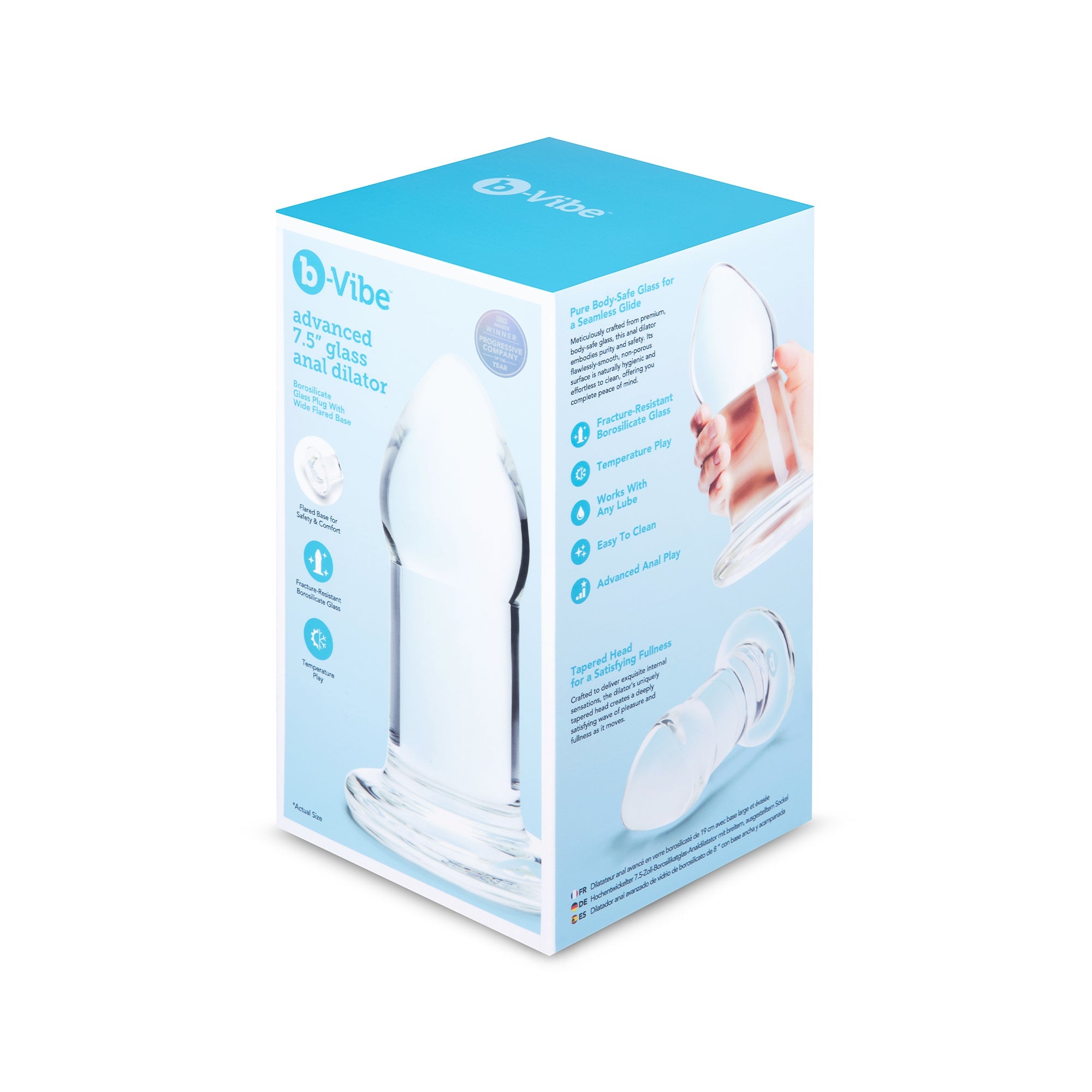 b-vibe Advanced Glass Anal Dilator 7.5 Inch