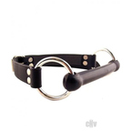 Leather Rubber O-Ring Rod Gag Black