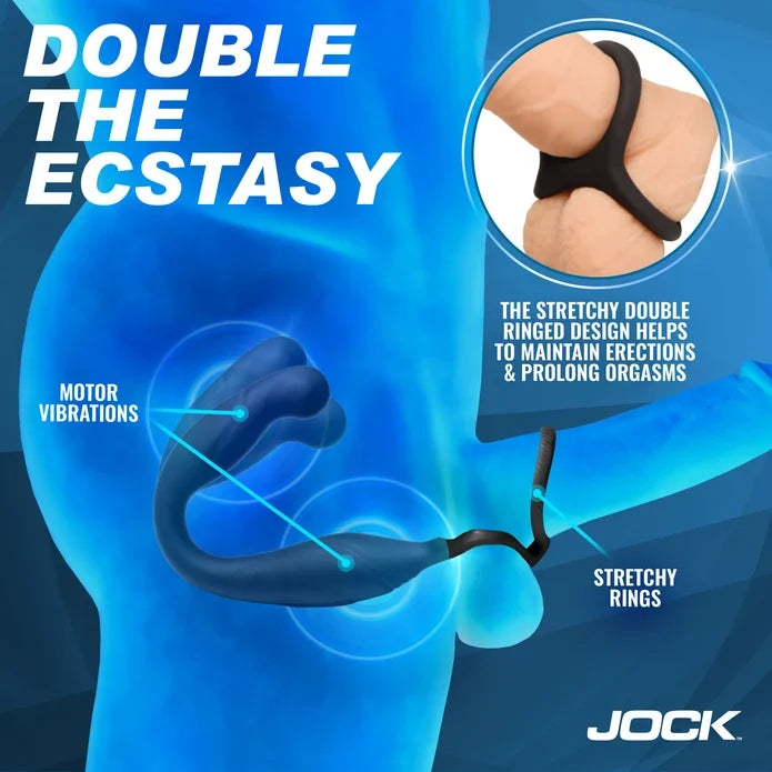 Axis Gyrating Prostate Vibrator with C-Ring w/ remote