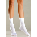 White Nylon Cuff Ankle Socks *