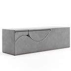 Aria Flip Chaise 18 Inch Wide - Convertible Sex Chair and Bed Bench, Grey