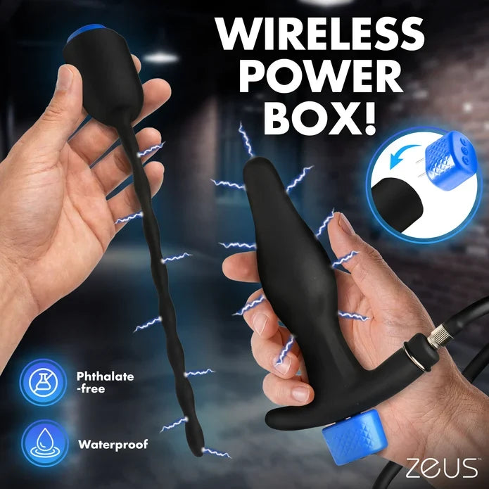 Inflatable Anal Plug & Urethral Sound E-Stim Kit w/remote
