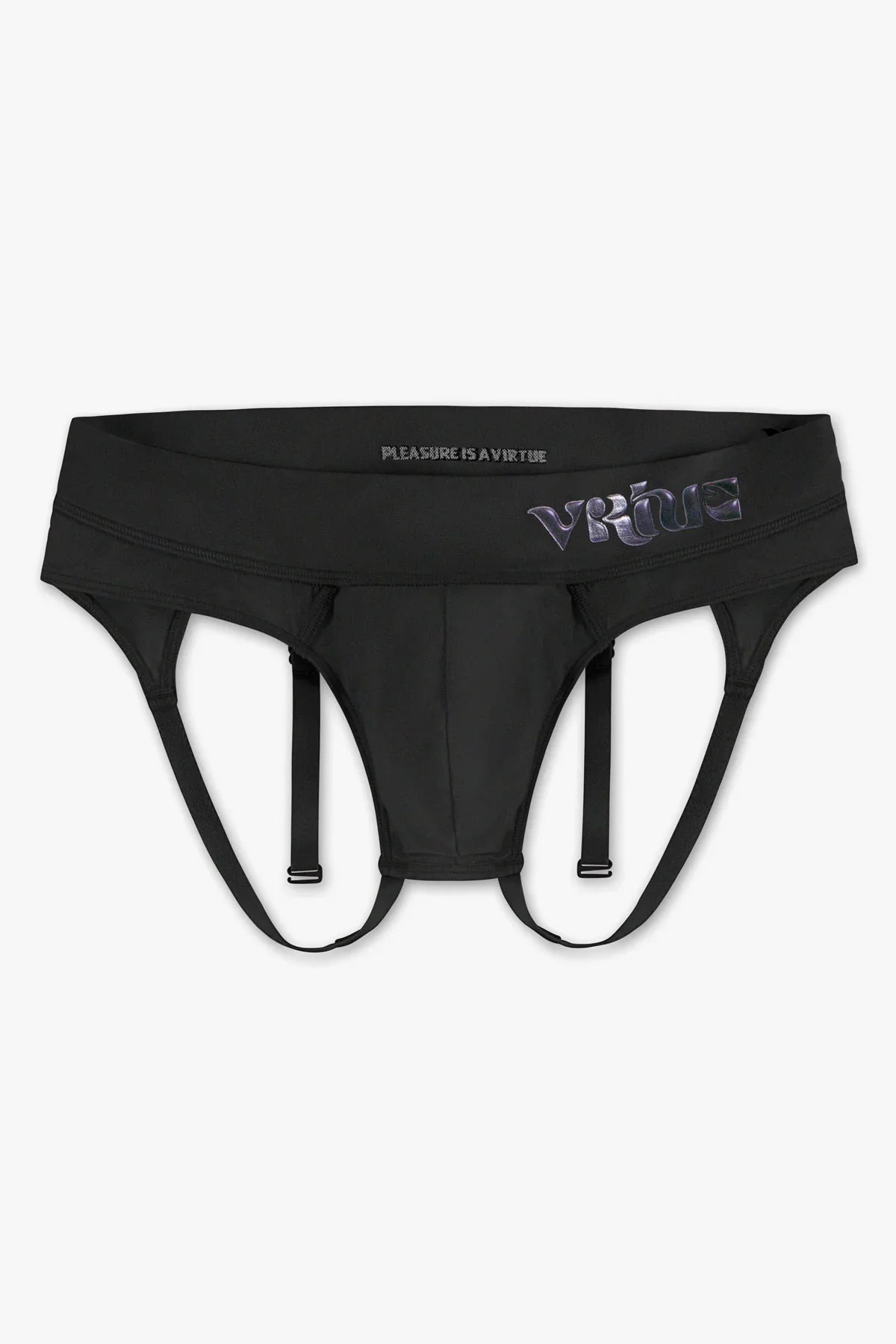 Mens Medium - JockVStrap Sheer Briefs - Black