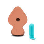 b-Vibe Slipskin Realistic Silicone Dildo 9" Girthy Mocha