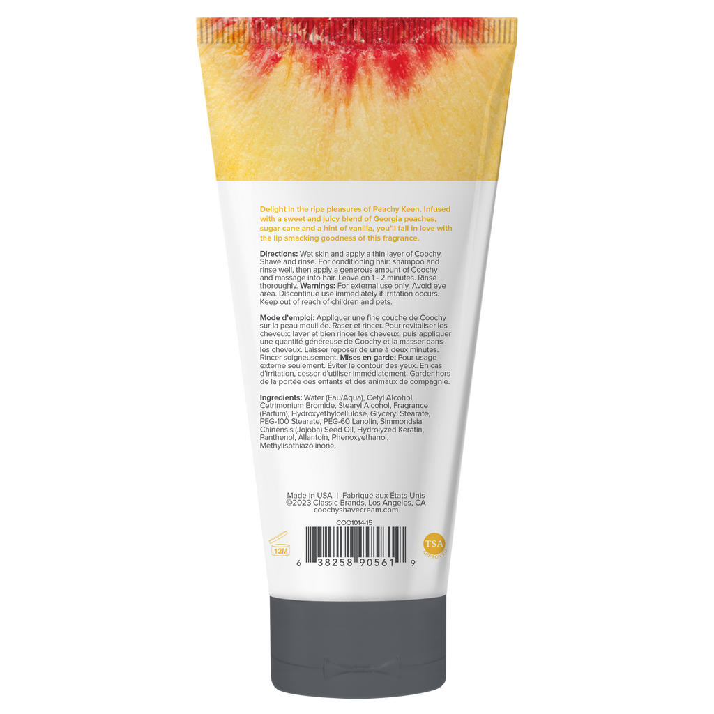 Coochy Shave Cream - PEACHY KEEN tube 0.5 fl oz  |  15mL