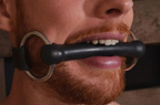 Leather Rubber O-Ring Rod Gag Black