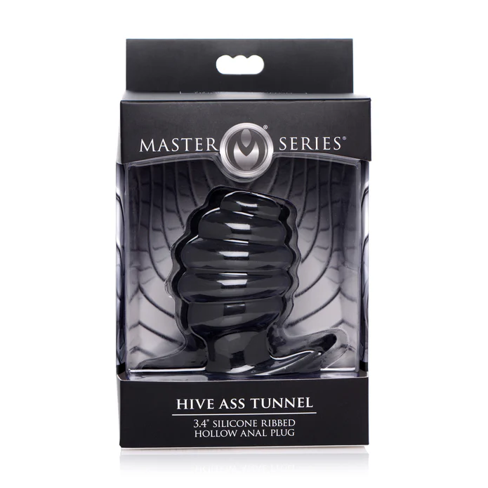 Hive Ass Tunnel Ribbed Hollow Plug - Med