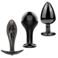 The Bad Decisions Metal Anal Plug Set – T-Bar, Round & Teardrop