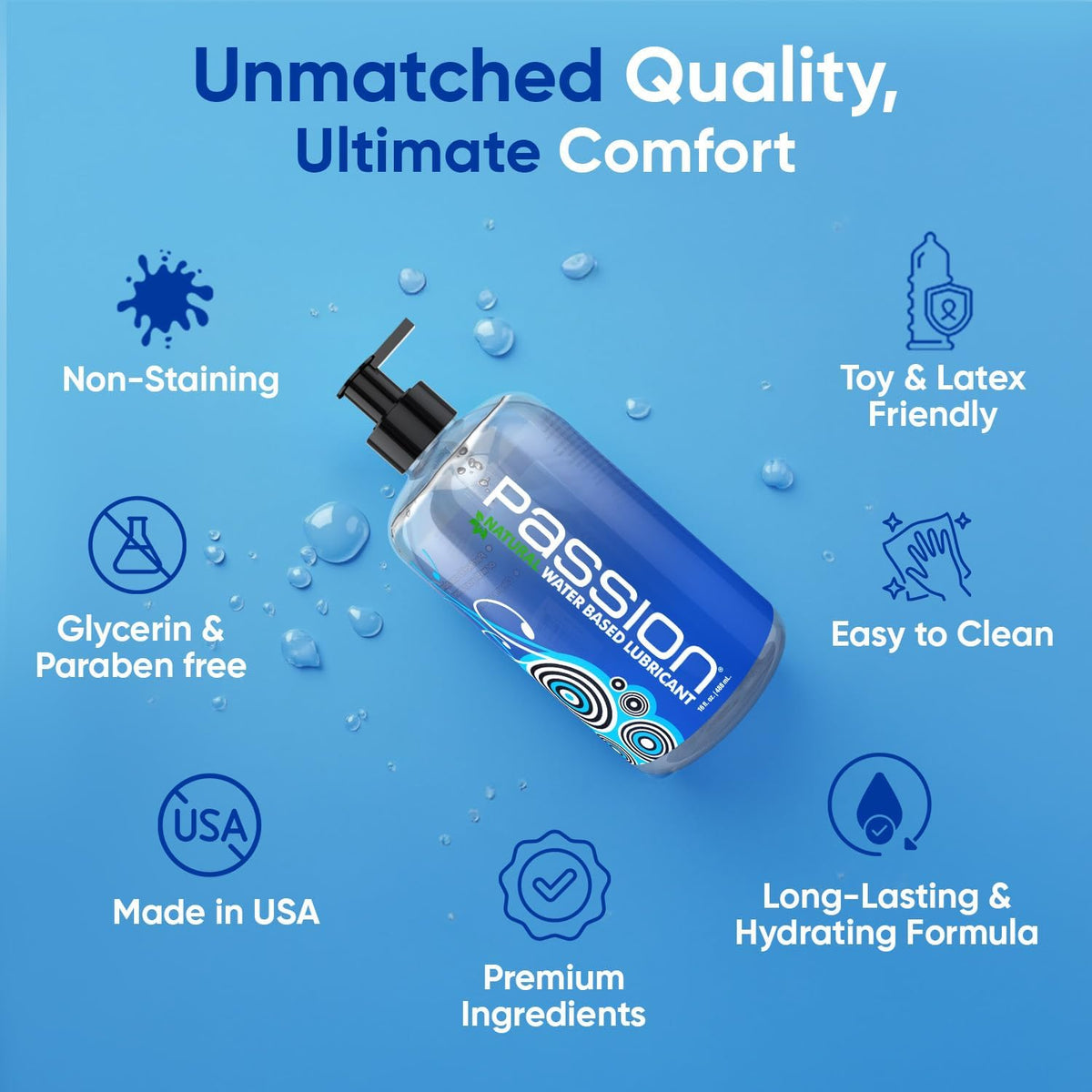 Passion Natural Water-Based Lube - 4oz