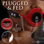 Plugged Silicone Feeding Gag - Red