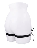 Laced Up Garters - Black