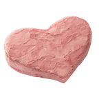 Heart Wedge Faux Fur, Rose