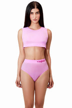 Unisex Medium - Mini Crop Top Sheer - Taffy