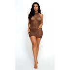 Samantha Mini Dress - Brown