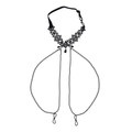 Lace Collar with Nipple Ties - Black