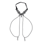 Lace Collar with Nipple Ties - Black