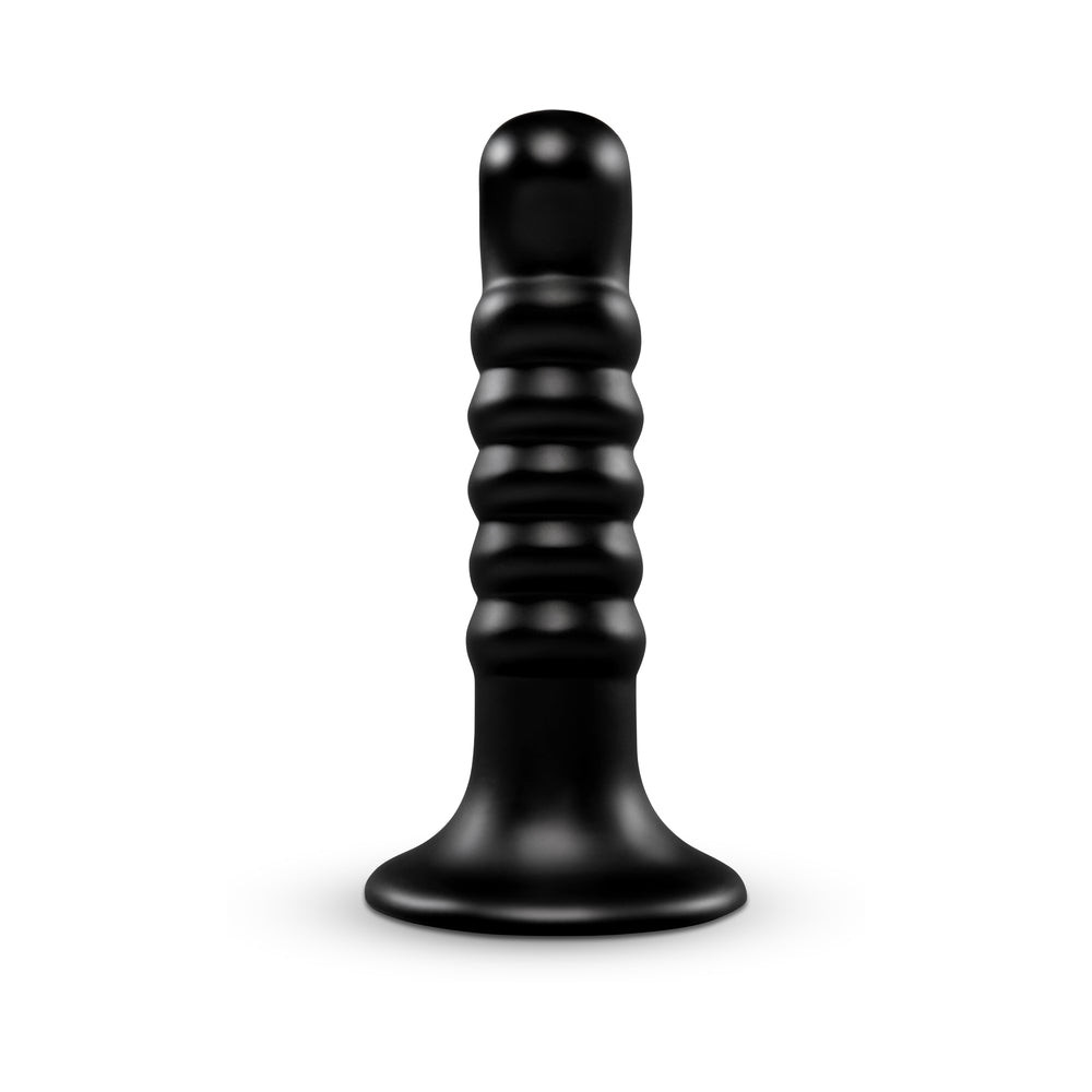 KRUSH - 9.5" CURVED & RIBBED DILDO WITH SUCTION CUP