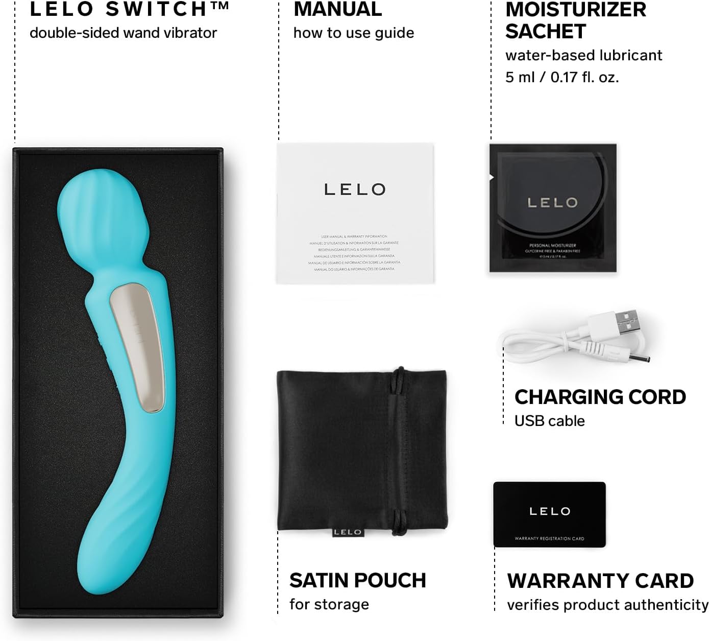 LELO Switch Aqua Dual-Ended Vibrator with App Control