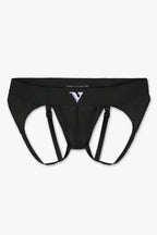 Mens Large - JockVStrap Sheer Briefs - Black