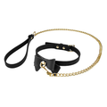 Temptasia Ardor - Silicone Collar & Leash - Black with Bow