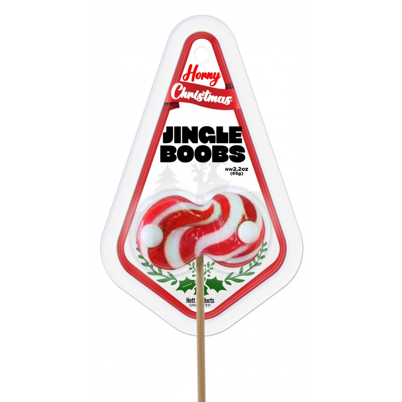 HORNY CHRISTMAS - JINGLE BOOBS - BOOBIE SHAPED LOLLIPOP