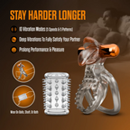 Stay Hard - Vibrating Double Cock Ring Set with Sleeve