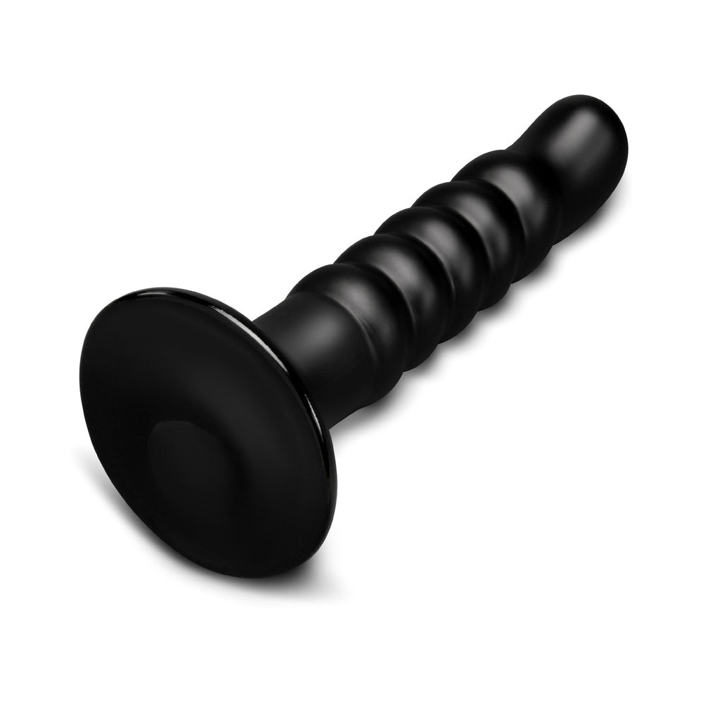 KRUSH - 9.5" CURVED & RIBBED DILDO WITH SUCTION CUP