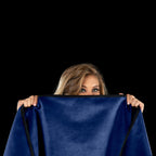 Fascinator Throw Royal Blue Velvish - Travel Size