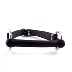 Leather Rubber O-Ring Rod Gag Black