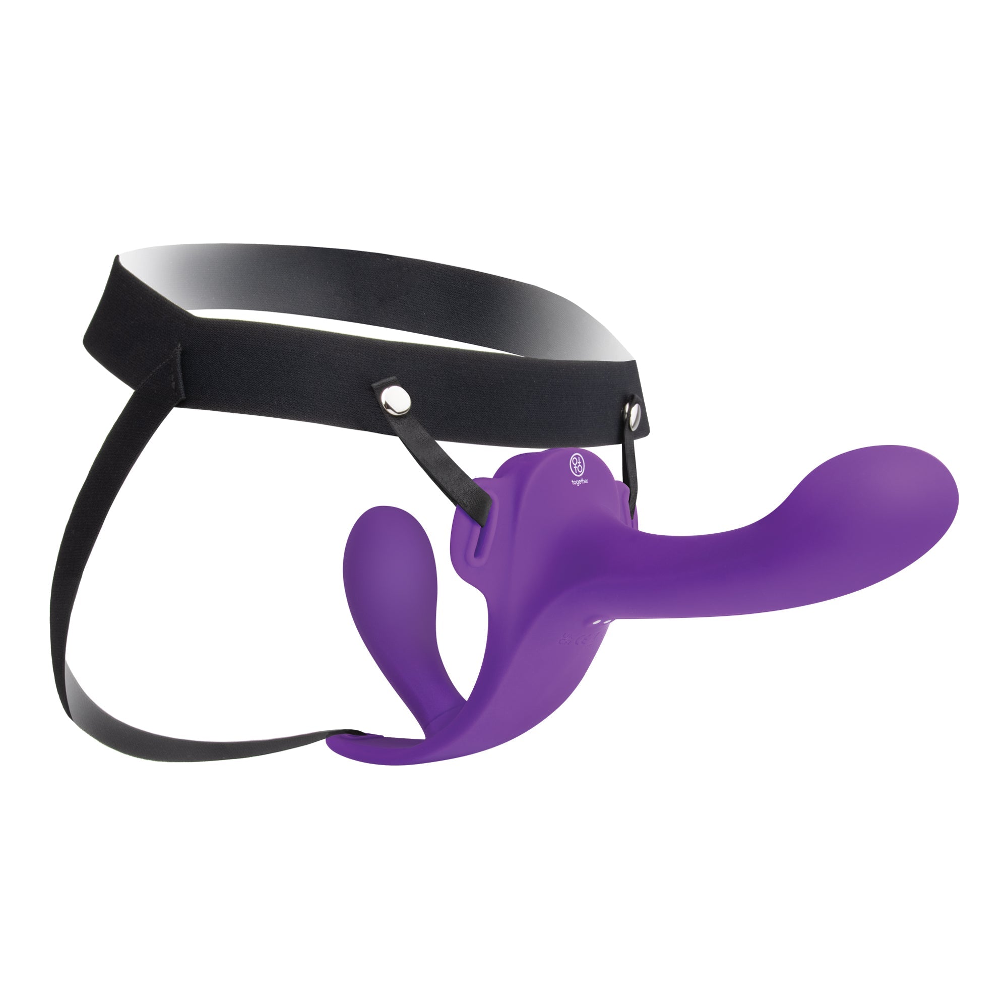 Together Lock-In Dual Vibrating Strap-On Harness