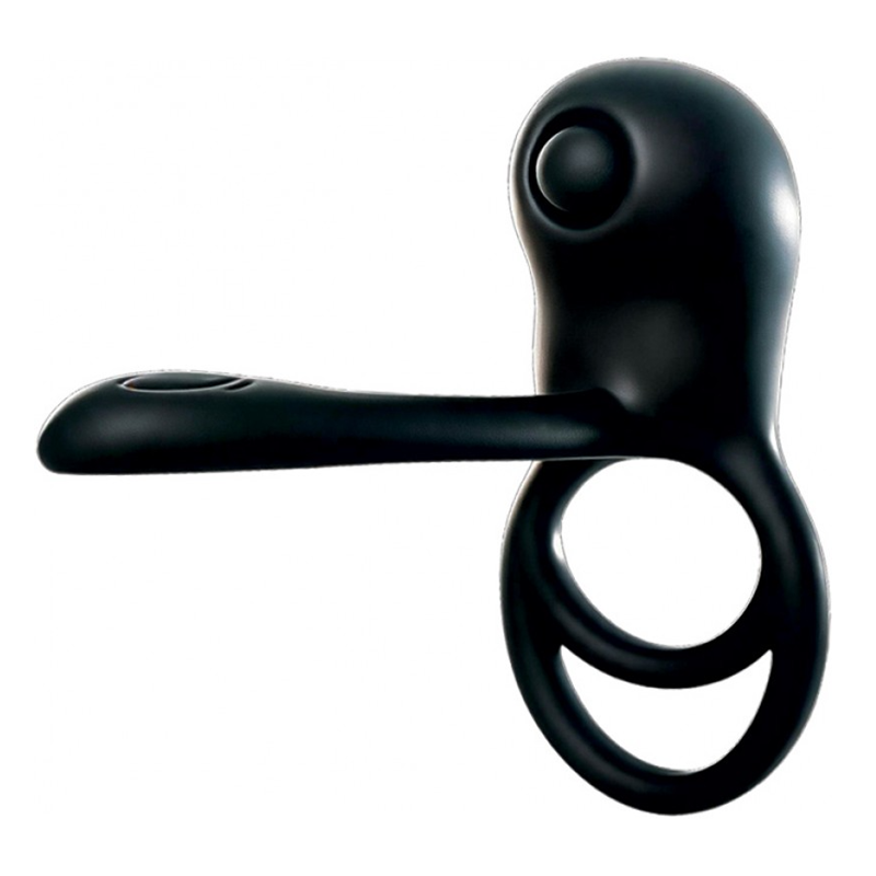 DECADENCE- COBRA. Cock & Ball Strap with vibrating Stinger & Clit Stimulator. Liquid Silicone. Multi-Speed. Rechargeable.