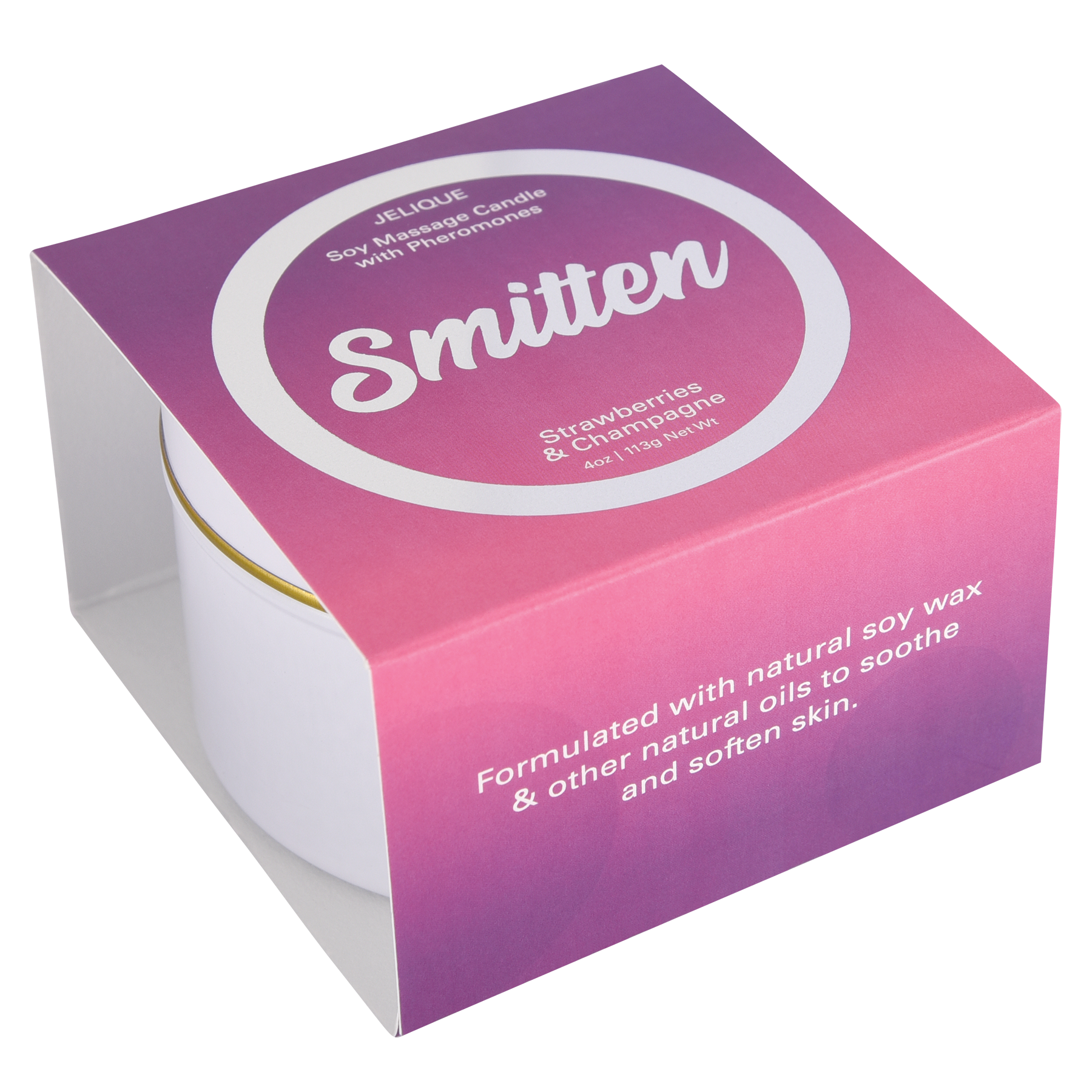 MOOD CANDLES PHEROMONE SOY MASSAGE CANDLES STRAWBERRY & CHAMPAGNE 4OZ