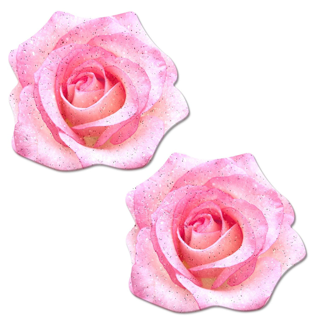Glitter Velvet Blooming Rose - Pink