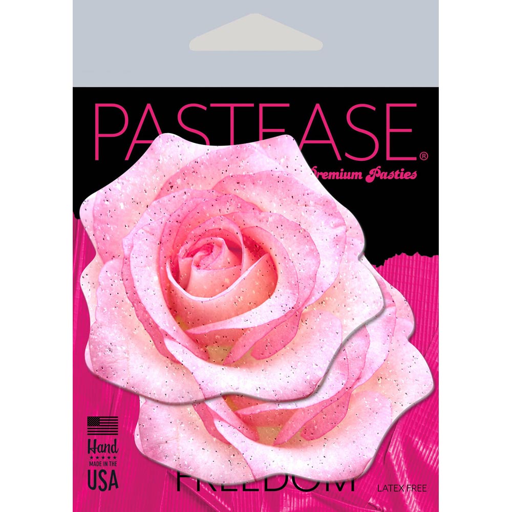 Glitter Velvet Blooming Rose - Pink
